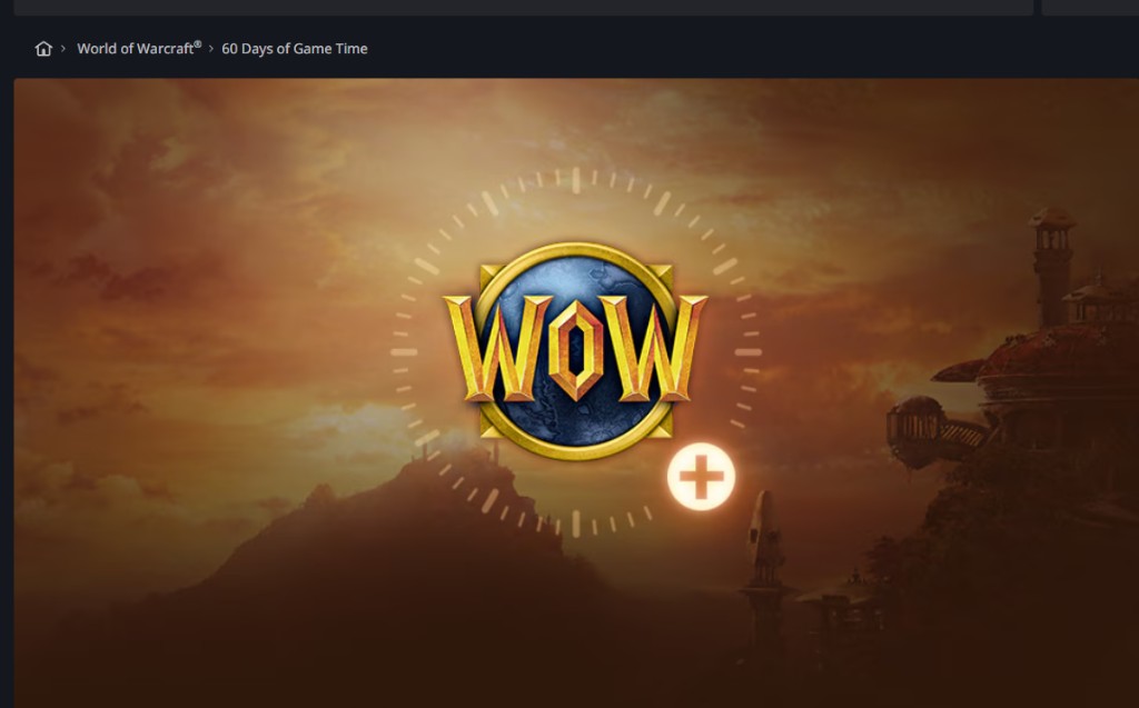 World of Warcraft 60 days of game time